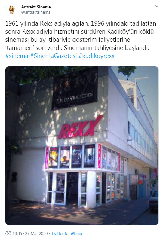 Kadıköy’ün sembollerinden Rexx Sineması tahliye ediliyor - Resim : 1