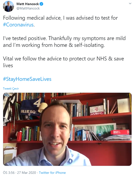 İngiltere'de Sağlık Bakanı da koronavirüse yakalandı! - Resim : 2