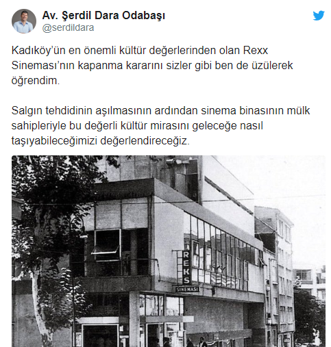 Kadıköy Belediye Başkanı'ndan Rexx Sineması açıklaması - Resim : 1