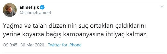 Ahmet Şık'tan Erdoğan'ın kampanyasına ilk yorum: Çaldıklarını yerine koyarsa... - Resim : 1