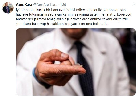 Bilim Kurulu üyesi Prof. Dr. Ateş Kara'dan koronavirüs tedavisiyle ilgili iyi haber - Resim : 1
