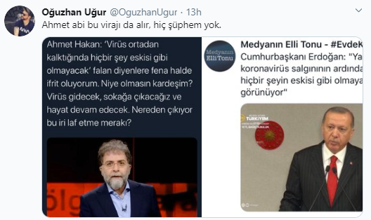 Ahmet Hakan'ın sözleri Erdoğan ile çelişti, sosyal medya ti'ye aldı: 'Ahmet abi bu virajı da alır' - Resim : 1