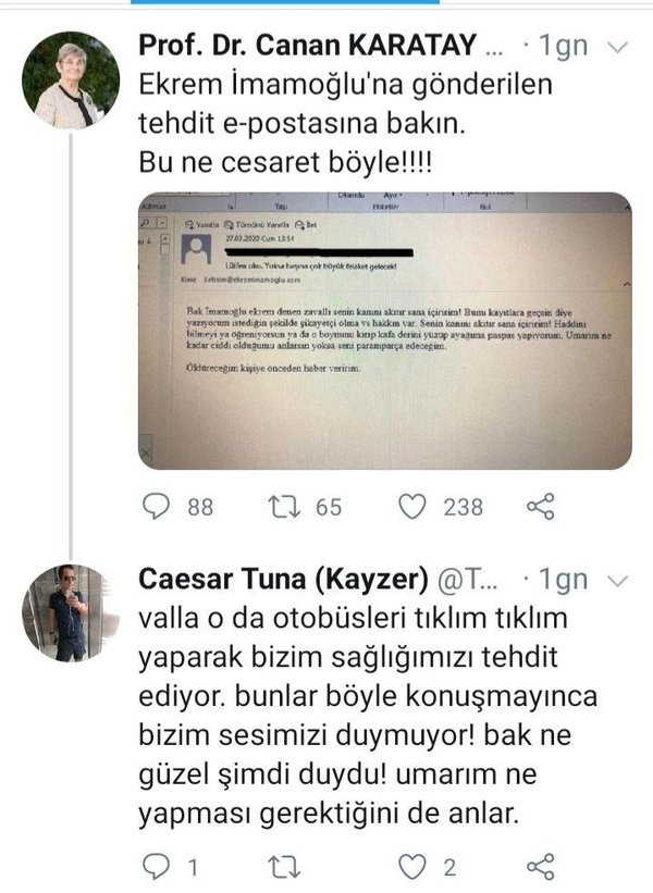 İmamoğlu'nu tehdit eden Görgünoğlu, Twitter'da 'Aranan kişi benim' diye yazmış! - Resim : 1