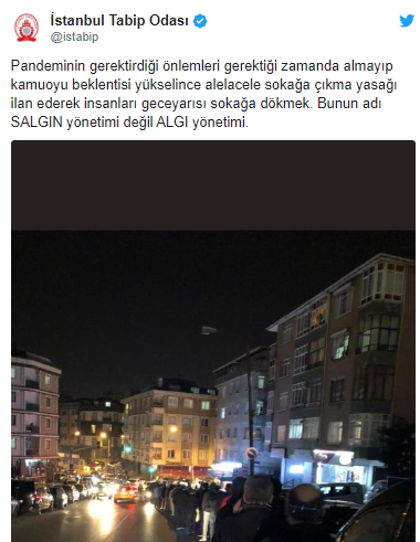 İstanbul Tabip Odası: Bunun adı 'salgın' yönetimi değil 'algı' yönetimi - Resim : 1