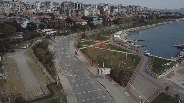 Boş kalan Bağdat Caddesi havadan görüntülendi - Resim : 1