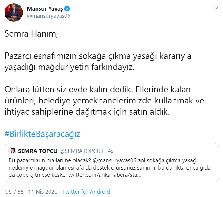 Mansur Yavaş, pazarcıları unutmadı: İhtiyaç sahiplerine dağıtmak için satın aldık - Resim : 1