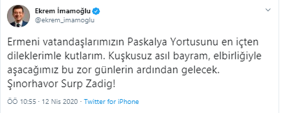 Ekrem İmamoğlu'ndan Paskalya Yortusu mesajı - Resim : 1