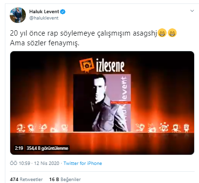 Haluk Levent 20 yıl önce söylediği şarkıyı paylaştı: 'Sözler fenaymış' - Resim : 1