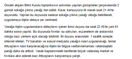 Sokağa çıkma yasağı tepkileri artınca Milliyet devreye girdi: Cumhurbaşkanlığı da rahatsız - Resim : 1