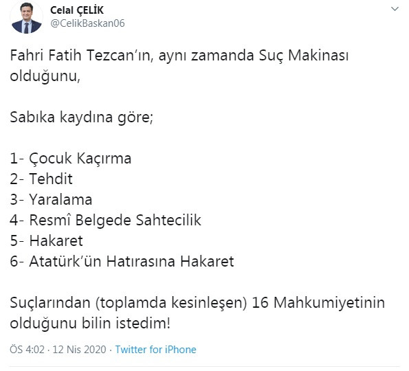 İşte gerici Fatih Tezcan'ın sabıka kaydı: Çocuk kaçırma, tehdit, yaralama, resmi belgede sahtecilik - Resim : 3