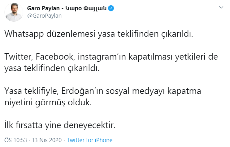 Torba yasadan çıkarıldı: Erdoğan sosyal medyayı kapatmayı ilk fırsatta yine deneyecektir - Resim : 1