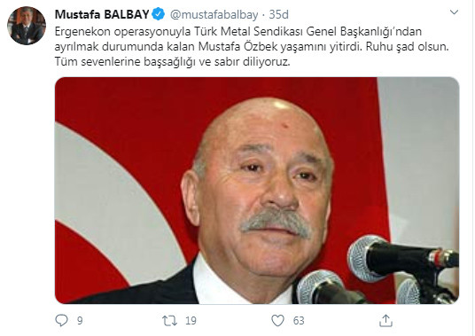 Türk Metal eski başkanı Mustafa Özbek hayatını kaybetti 