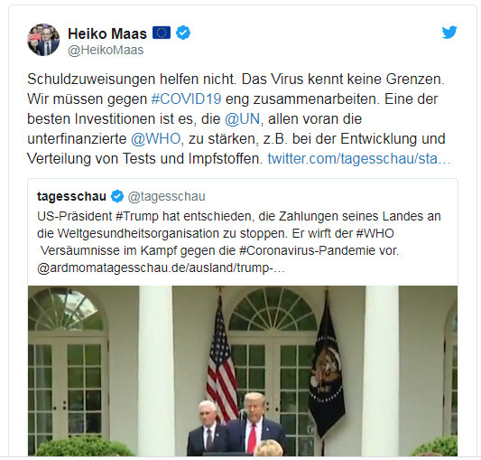 Trump'ın Dünya Sağlık Örgütü kararına BM, Çin ve Almanya'dan tepki - Resim : 1