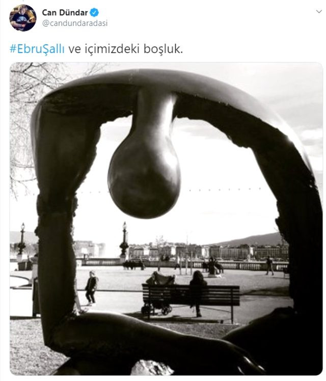 Sosyal medya kullanıcıları, Ebru Şallı'ya Boşluk Heykeli'ni paylaşarak başsağlığı diledi - Resim : 1