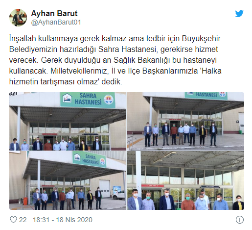 'Mühürlenecek' iddiaları üzerine CHP’li vekiller ve il başkanı Adana'daki sahra hastanesine gitti - Resim : 1