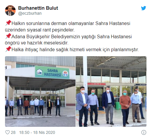 'Mühürlenecek' iddiaları üzerine CHP’li vekiller ve il başkanı Adana'daki sahra hastanesine gitti - Resim : 2