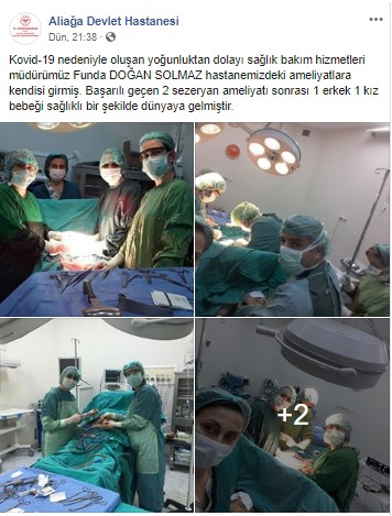 Aliağa Devlet Hastanesi’nde idari personel doğum ameliyatına girdi - Resim : 1
