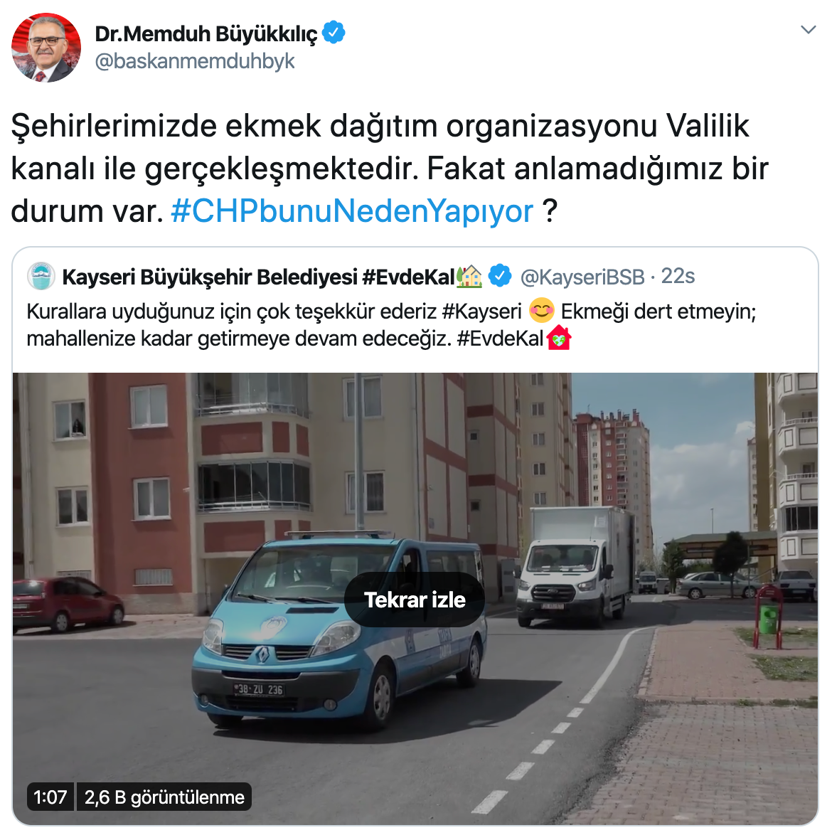 Genelgeye rağmen ekmek dağıtan Kayseri Büyükşehir Belediye Başkanı'ndan CHP'ye ilginç soru - Resim : 3