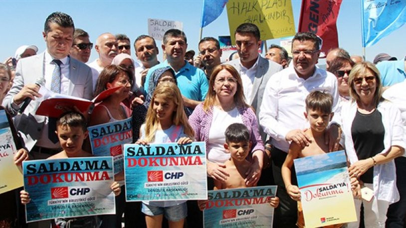 CHP'den 'Salda'ya dokunma' eylemi