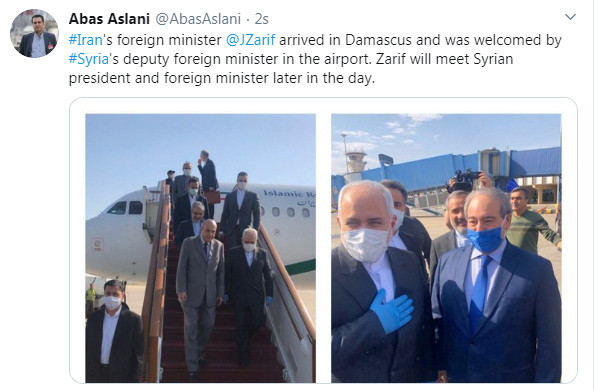 İran Dışişleri Bakanı Zarif, Esad'la görüşmek üzere Şam'da - Resim : 1