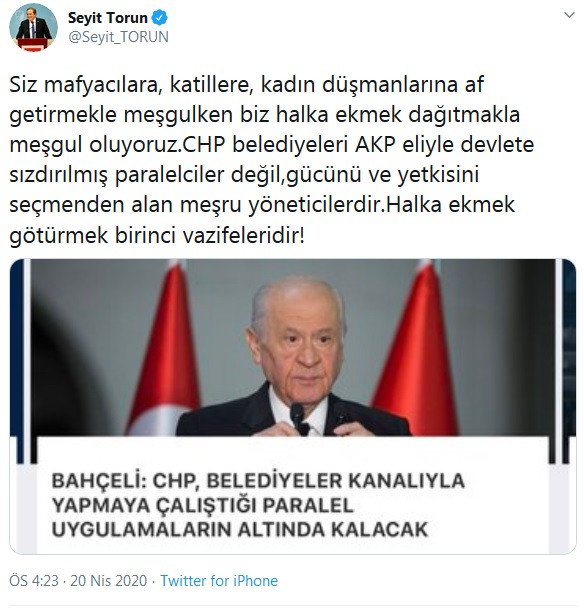 Seyit Torun'dan Devlet Bahçeli'ye çok sert 'CHP'li belediyeler' yanıtı - Resim : 2