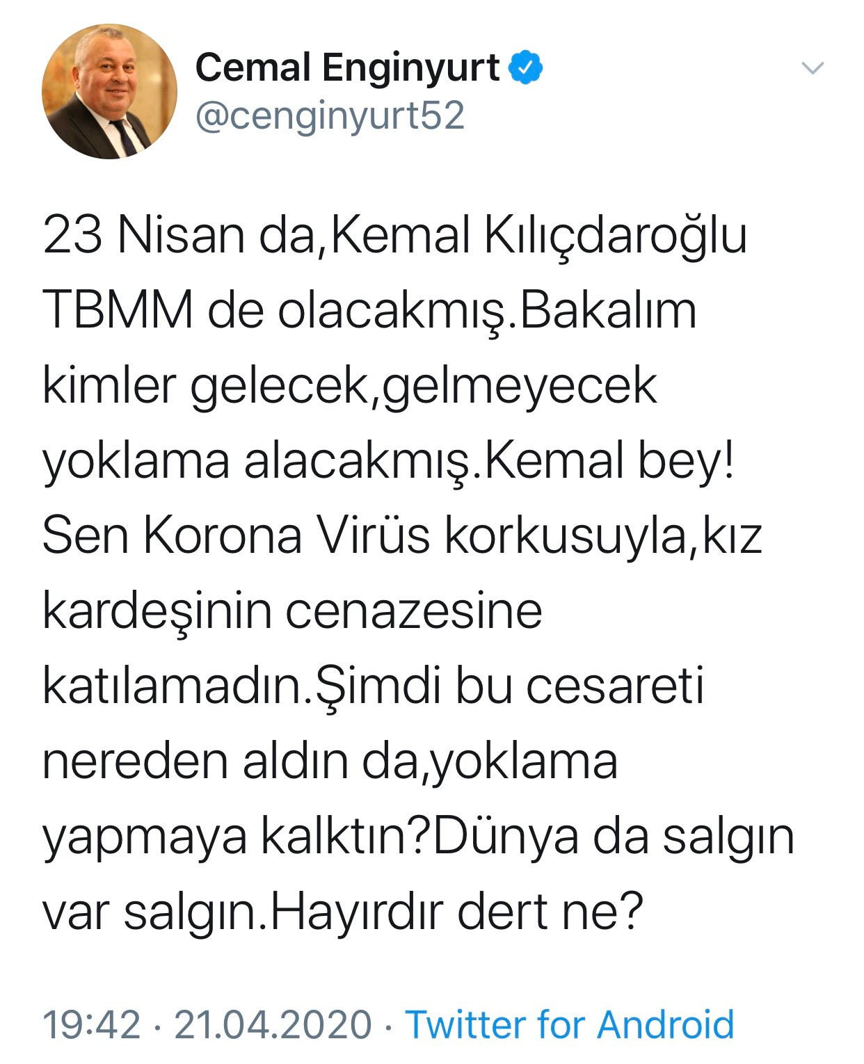 MHP'li Cemal Enginyurt'tan bir skandal daha! Kemal Kılıçdaroğlu'nu hedef aldı - Resim : 1