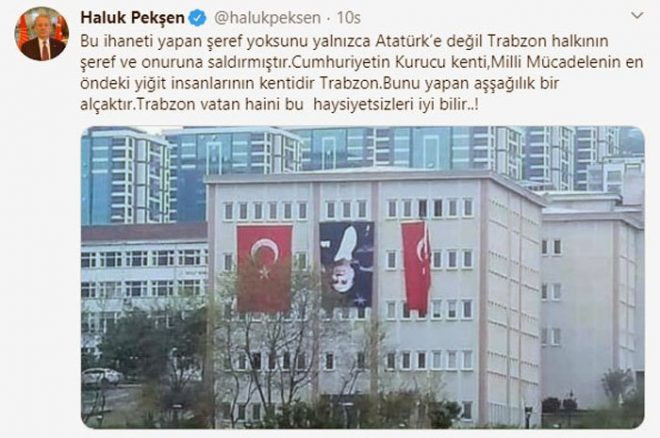 Atatürk’ün resmini ters asan üniversiteden tepkiler sonrası açıklama - Resim : 1