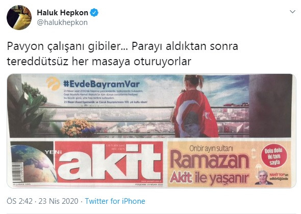 Turkcell'in 23 Nisan reklamını yayınlayan AKİT'e: Pavyon çalışanı gibiler - Resim : 1