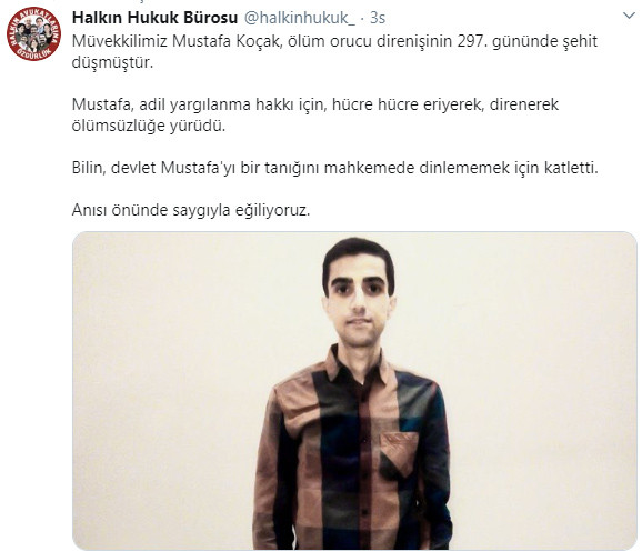 Ölüm orucundaki Mustafa Koçak hayatını kaybetti - Resim : 1