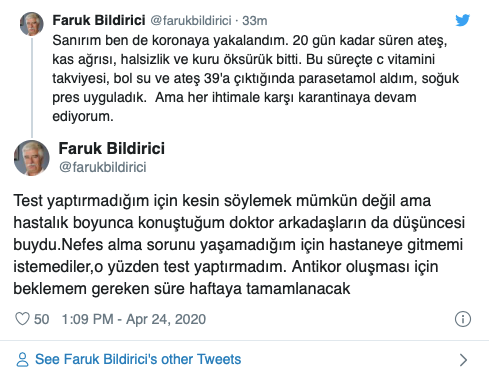 Medya Ombudsmanı Faruk Bildirici: Sanırım koronavirüse yakalandım - Resim : 1