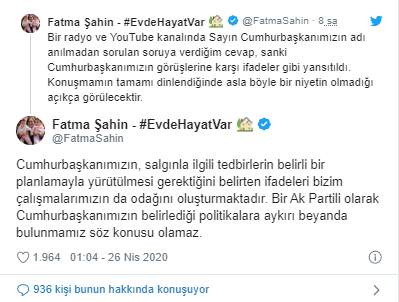 Erdoğan'ın sözlerini eleştiren Fatma Şahin geri adım attı! - Resim : 1