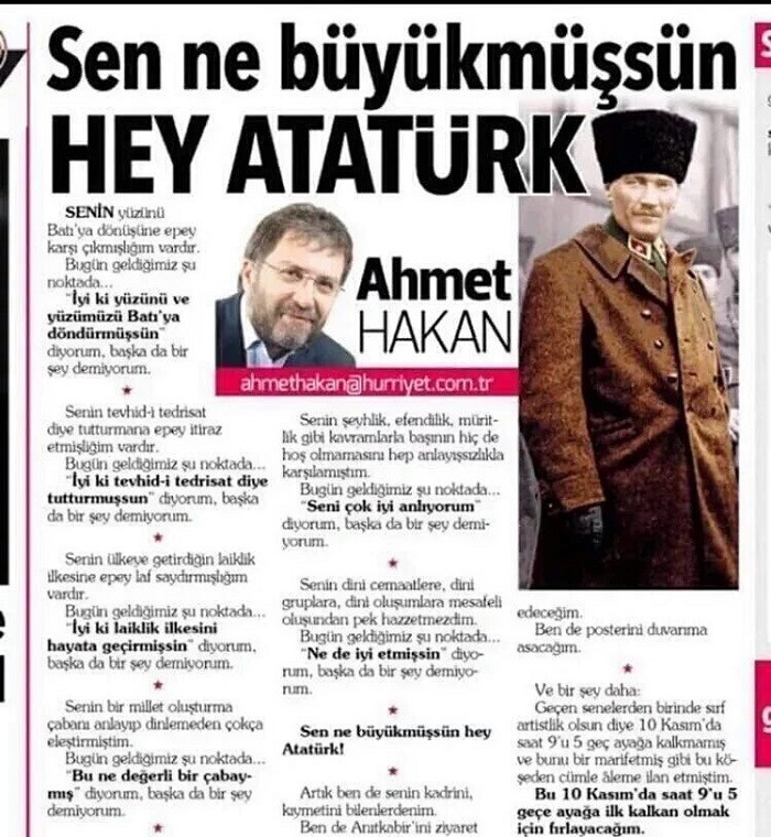 Ahmet Hakan adım adım Atatürk'ü keşfediyor: Türk hekimlerini gaza getirmek için söylediği söz diye düşünmüştük - Resim : 2