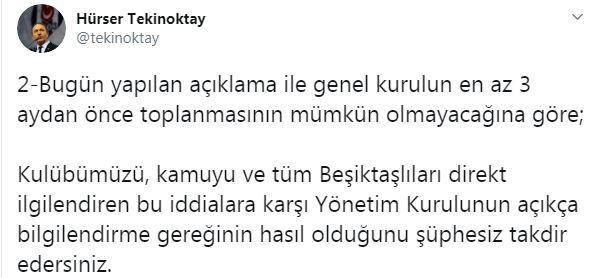 Beşiktaş'ta sular durulmuyor! Hürser Tekinoktay'dan 'suistimal' yanıtı - Resim : 2