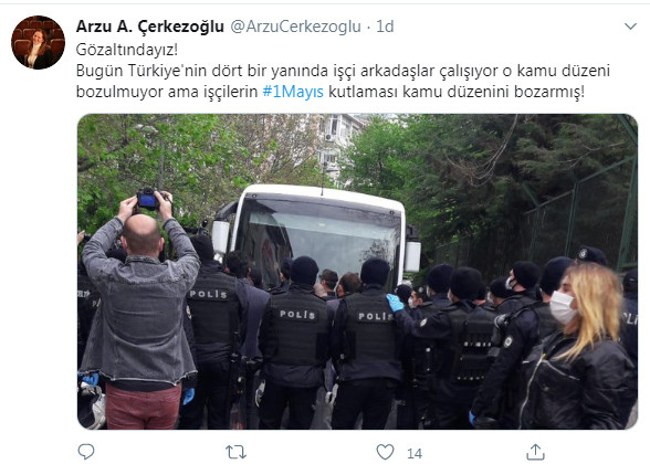 DİSK Başkanı Arzu Çerkezoğlu gözaltına alındı - Resim : 1