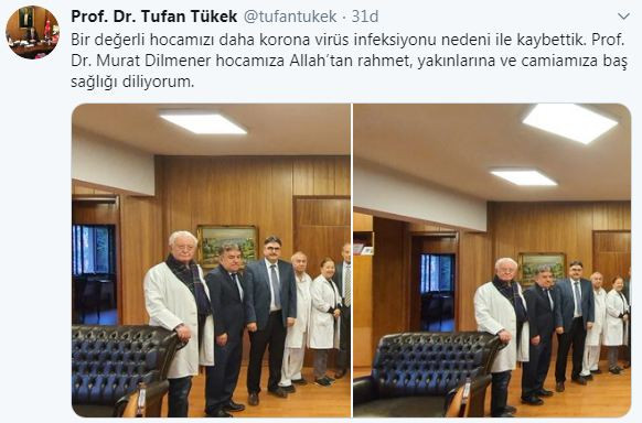 İstanbul Tıp Fakültesi'nin acı günü! Prof. Dr. Murat Dilmener koronavirüsten hayatını kaybetti - Resim : 1