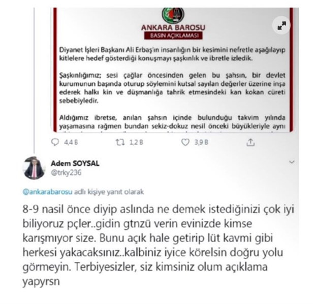 Acıpayam İlçe Milli Eğitim Şube Müdürü’nden 'homofobik' paylaşım - Resim : 1