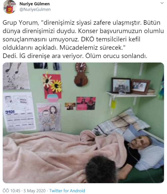 İbrahim Gökçek'in 322 günlük ölüm orucu sona erdi - Resim : 1