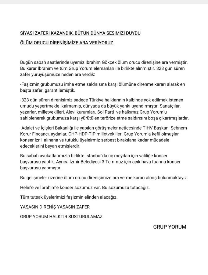 Grup Yorum: Siyasi bir zafer kazandık, dünya sesimizi duydu - Resim : 2