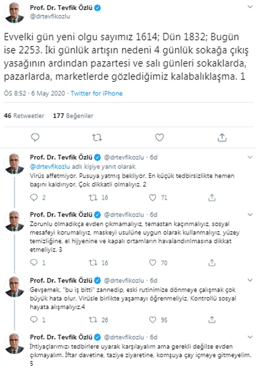 Vaka sayısındaki artışın nedenini açıklayan Bilim Kurulu Üyesi Prof. Tevfik Özlü'den uyarı - Resim : 1