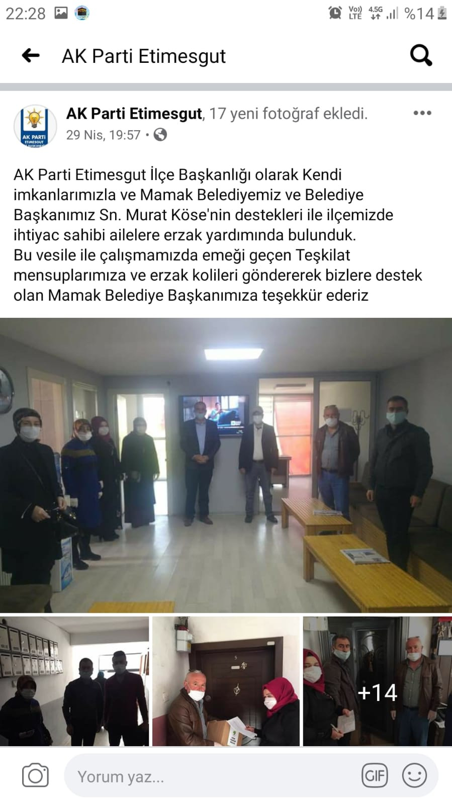CHP'li belediyelere ambargo uygulanmıştı! Belediyenin gıda kolisini dağıtan AKP'lilerden yardım reklamı - Resim : 1