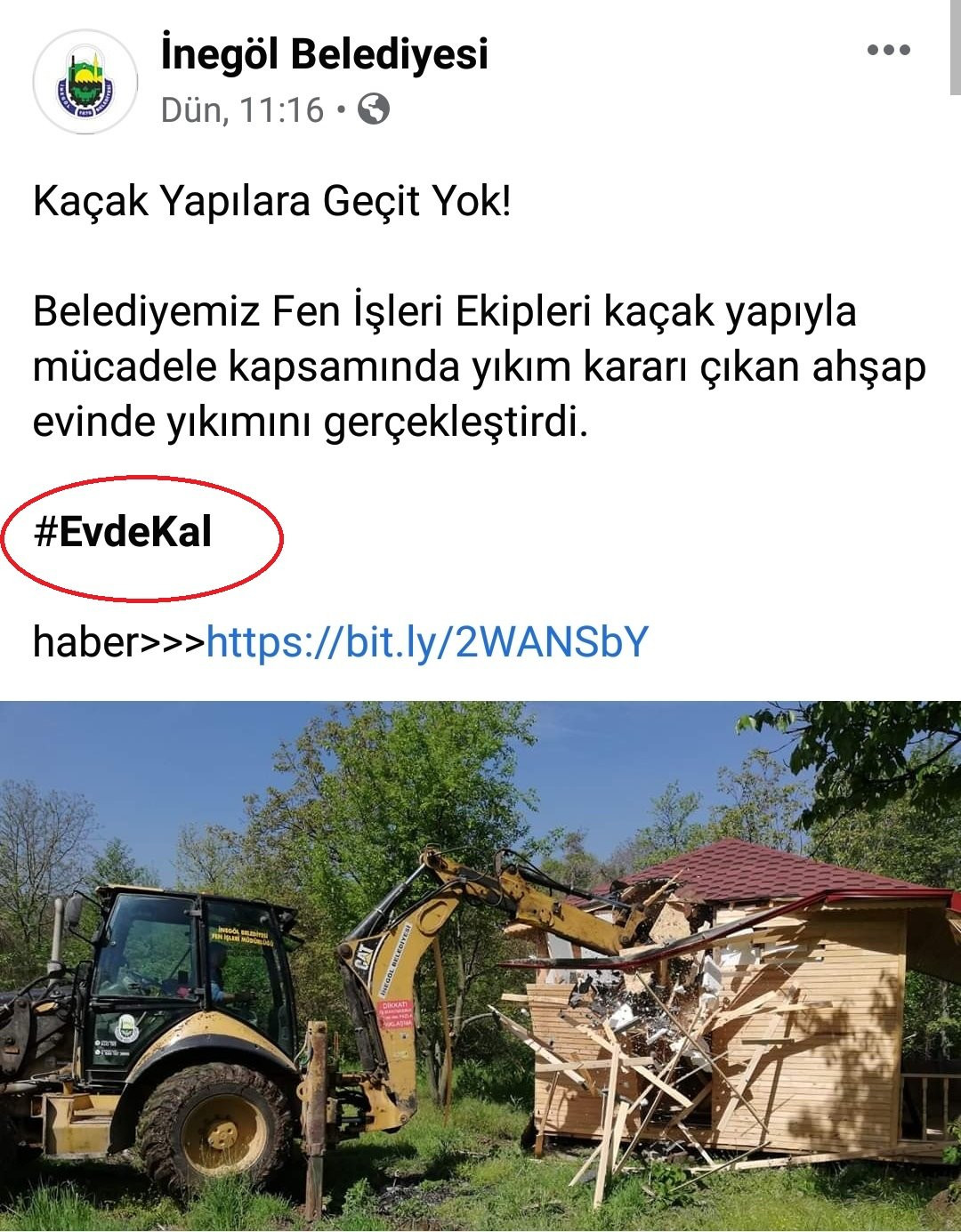 AKP’li belediyeden vatandaşın aklıyla dalga geçen 'evde kal' paylaşımı - Resim : 1