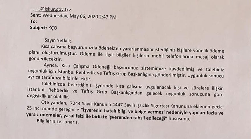 Milyonların beklediği Kısa Çalışma Ödeneği'nde İŞKUR'dan kafa karıştıran yanıt - Resim : 1