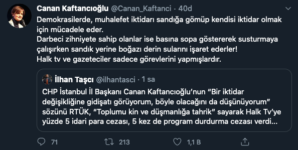 CHP'li Kaftancıoğlu'ndan Halk TV'ye verilen cezaya tepki: Darbeci zihniyete sahip olanlar... - Resim : 2