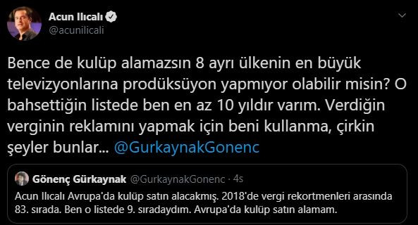 Acun Ilıcalı ve Avukat Gönenç Gürkaynak arasında vergi atışması - Resim : 1