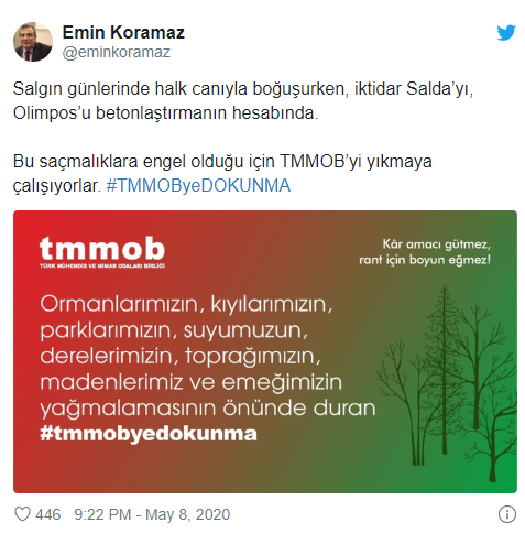 TMMOB, Erdoğan'a tepki gösterdi: Twitter eylemi başlattı - Resim : 4