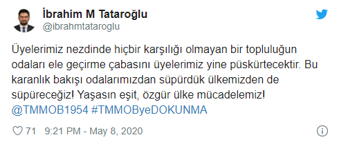 TMMOB, Erdoğan'a tepki gösterdi: Twitter eylemi başlattı - Resim : 3