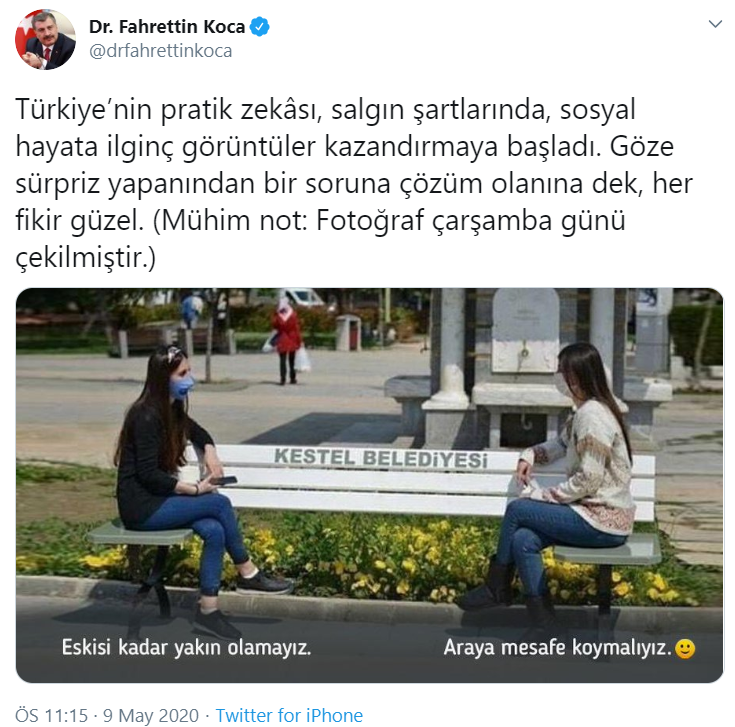 Fahrettin Koca 'İlginç görüntüler' dedi paylaştı: Türkiye’nin pratik zekası - Resim : 1