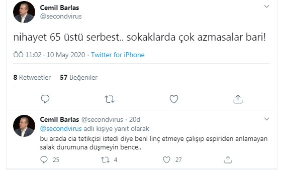 Yandaş A Haber yorumcusu Cemil Barlas'tan 65 yaş üstü vatandaşlara: Azmasalar bari! - Resim : 2