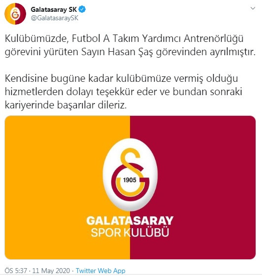 Hasan Şaş'ın istifasının ardından Galatasaray'dan ilk açıklama - Resim : 2