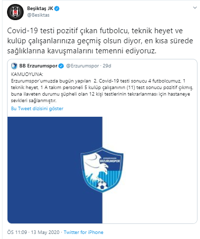 Fenerbahçe, Galatasaray ve Beşiktaş'tan Erzurumspor'a geçmiş olsun mesajı - Resim : 3